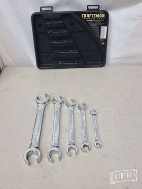 4212 Craftsman Nos Vintage Sae Professional Usa Fully Polished Flare Nut 5pc. Set