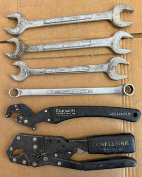 45309 Craftsman 42310 Tool Lot Of 6 Clench Wrench Auto Lock Pilers Open Ended