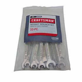 42347 Craftsman 42321 42329 42342 Midget Sae And Metric Combination Wrench Set - 10 Wrenches