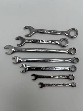 Craftsman 42328 42320 42329 42323 Mixed Lot Of 7 Midget Ignition Combo Wrenches Husky And