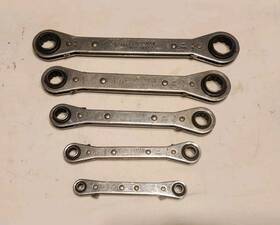 42380 Craftsman Standard Sae Crown Lock Ratchet Box Wrench Set 5pc 1/4-7/8 Inch Usa