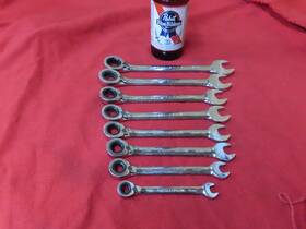 42420-42429 Craftsman Vtg Metric Ratcheting Comb Wrenches 8-18mm 8pc D-ab Gd Cm7.12.25