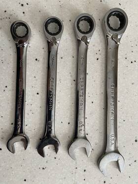 42424 Craftsman 42424. 42425 42426 42429 Usa Metric 4pc Reversible Ratcheting Wrench Lot 12pt