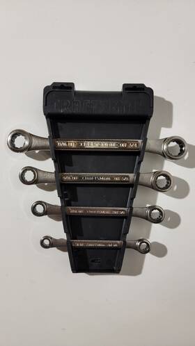 42446 Craftsman Nice Vintage Usa 4pc Sae Double Box Ratcheting Wrench Set Va