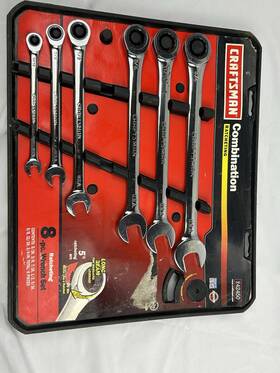 42450 Craftsman Sears Usa 6pc 12pt Sae Combination Ratcheting Wrench Set