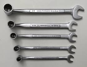 42453 Craftsman Flex Head Swivel Socket Wrench Series V Sae 5 Pc 3/8 - 3/4 Usa Forged