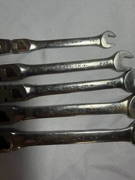 42474-gk-x Craftsman Usa Flex Head Ratcheting Wrench Set Sae 5/16 9/16 Vintage Pat