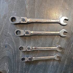 42482gk Craftsman 4pc Ratcheting Flex Head Wrench Reversible 17 15 12 10mm Very Nice