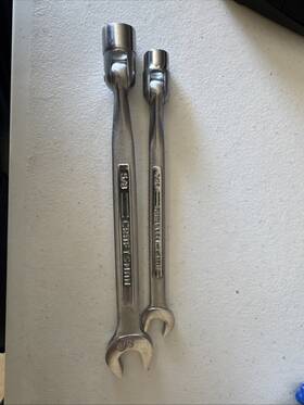 V-42541 Craftsman 42541 42545 X2 Open End Swivel Head Socket Wrench 5/8 Inch -v-42545 And 7/16 -v-42541