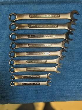 42864 Craftsman 42873 6 Point Usa -va- Metric Combination Wrench Set Of 9