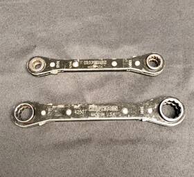 42506 Craftsman 42899 8 Sizes Dogbone Ratchet Wrenches Reversible Box End Metric 42507