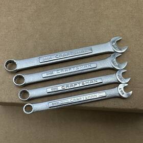 42913 Craftsman 42909 42911 42912 Lot 4 Metric Combination Wrenches 12pt 6mm 7mm 8mm And 9mm -v- Series