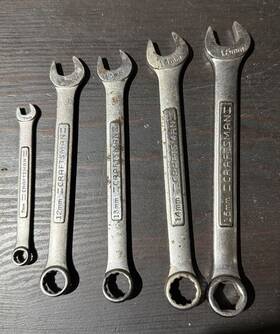 429111 Craftsman Vintage Metric Combination Wrench Lot -vv- 7mm 12mm 13mm 14mm 15mm