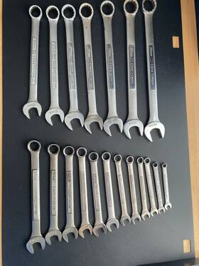 42912-42919 Craftsman Vintage 19 Piece Sae 12pt Combination Wrench Set 8-26mm Usa