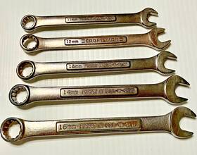 42915-16-17-18-19 Craftsman Combination Wrench Set 11mm 12mm 13mm 14mm 15mm Usa