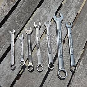 42929 Craftsman 42916 12966 Vintage Lot Of 7 -va Open Closed Wrenches Size 7/16 11/32 5/16 1/4 Usa