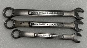 42919 Craftsman 42916 42918 Set Of 12mm 14mm And 15mm Combination Wrenches Made In Usa - Vintage
