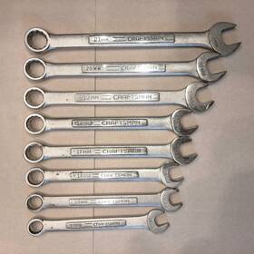 Craftsman 42918-42938 Usa Metric Combination Wrench V Series 8 Pc. Set 14-21mm Vtg. Mm Comb