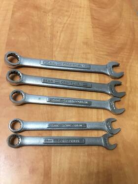 42914 Craftsman 42919 42918 42917 42915 Vintage Usa 5 Pc Metric Combination Wrench Set 10 11 13mm-15 Vv Series