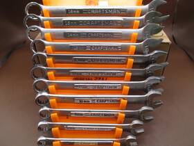 42909 Craftsman 42924 11 Metric Forged U.s.a. Open Box End Combo Wrenches Set