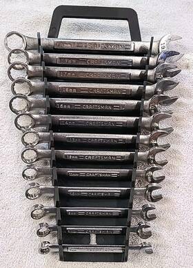 42945-42911 Craftsman Vintage Usa 13pc Metric Combo Wrench Set - 7mm-19mm Clean