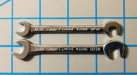 43106 Craftsman 43104 9/32 And 11/32 Offset Open End Ignition Wrenches Usa