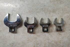 43629-43627-43625-43624 Craftsman 4 Pc Crow Foot Wrenches 3/8 Inch Drive D-ad 1 ..13/16 ..11/16 ..5/8 Nice