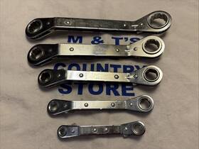 43651-43655 Craftsman Usa 5pc 6pt/12pt Sae 1/4-7/8 Inch Ratcheting Wrenches