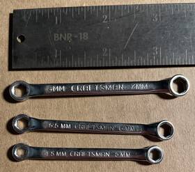 43774 Craftsman 43776 Sears Usa 43775 V Series 6/7mm 5 5/6mm 4.5/5mm Box End