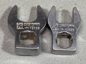 43822 Craftsman 43823 V Series Crows Feet Wrenches Usa 2 Pcs . 1/2 Inch And 9/16