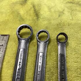 43866 Craftsman 43865 43864 Usa 3 Piece Stubby Double End Sae Wrench Set