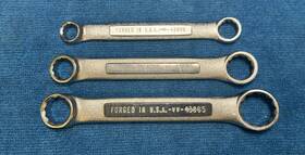 43864 Craftsman 43866 Usa -vv- Double Box End Wrench Set Of 3 Nos