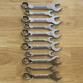 44139 Craftsman Metric Stubby Short Wrench Set 12 Point Vv Series Usa
