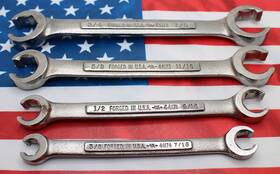 Craftsman 44172 44173 44171 44174 Vtg 4pc Sae Flare Nut Line Wrench Set Va Series Made Usa 3/8 To 7/8