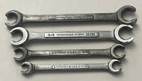44173-v Craftsman 4 Flare Nut Wrenches Usa 44173 -v- 3/8 Inch - 3/4