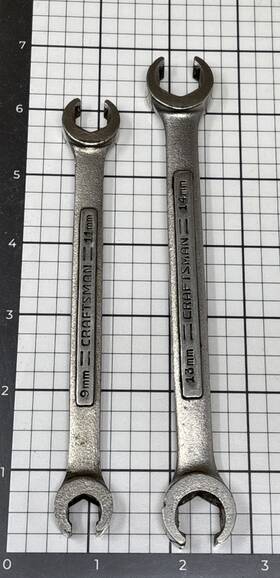 44175-44177 Craftsman Tools 9mm X 11mm 13mm 14mm Flare Nut Line Wrenches 44175 44177 Usa