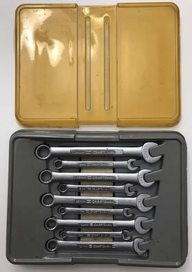 44209-44218 Craftsman Vintage 9 Piece Metric V-vv Series Combination Wrenches 6mm-14mm Read 44209-44218 Craftsman Vintage 9 Piece Metric V-vv Series Combination Wrenches 6mm-14mm Read