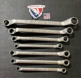 44328 Craftsman Vintage 7pc Satin Deep Offset Box End Wrench Set -va- Usa