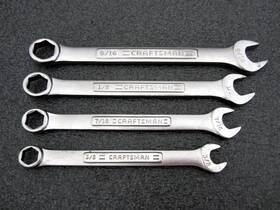 44386 Craftsman 44383 44384 44385 Vintage 3/8 Inch To 9/16 6pt Combination Wrench Set 6 Point Box Made Usa