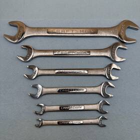 9-44501 Craftsman 44501 944501 Vintage Usa 6pc Metric Open End Wrench Set -v- Excellent