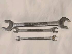 44521 Craftsman 44502 44503 Vintage 3pc Metric Double Open End Wrench Set -v-