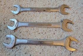 44516 Craftsman 44519 44518 3 Vintage Metric Open End Wrench Set V