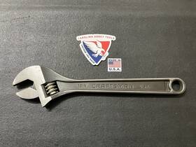 4454 Craftsman Rare Vintage 12 Inch Black Oxide Adjustable Wrench Wf Usa