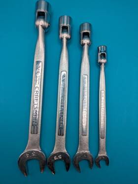44543-42546 Craftsman -v- 4pc Flex Socket Head Combination Wrench Set 3/8 Inch 9/16 5/8 3/4 Usa 44543-42546 Craftsman -v- 4pc Flex Socket Head Combination Wrench Set 3/8 Inch 9/16 5/8 3/4 Usa