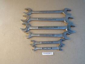 44579 Craftsman 44582 44572 Vtg 6 Pc Usa Made Open End Wrench Lot 3/8 Inch - 1 V Series Read