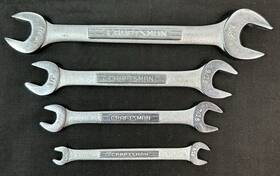 44572 Craftsman 44582 44581 Usa 4 Pc Double Open End Wrench Set Sae Vv- Series 1/4 Inch To 3/4