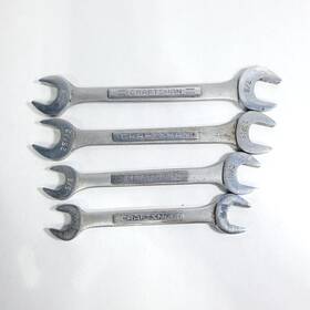 44579 Craftsman 44584 44583 44582 44581 Vtg Lot 5pc Sae Open End Wrenches Vv Series Forged Usa 7/8 Inch - 1/2