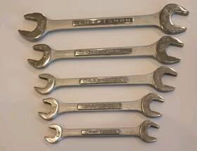 44579 Craftsman 44585 44584 44582 44581 Sae 5 Piece V Double Open-end Wrench Set Made In Usa 44579 Craftsman 44585 44584 44582 44581 Sae 5 Piece V Double Open-end Wrench Set Made In Usa