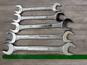44585-44589 Craftsman 5pc Sae Open End Jumbo Wrench Set 15/16 Inch -1-5/8 Usa -v-s