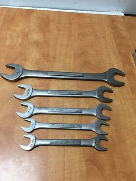 44583 Craftsman 44588 44586 44585 44584 Usa 5 Piece Double Open-end Sae Wrench Set V Vv 3/4 Inch To 1-7/16